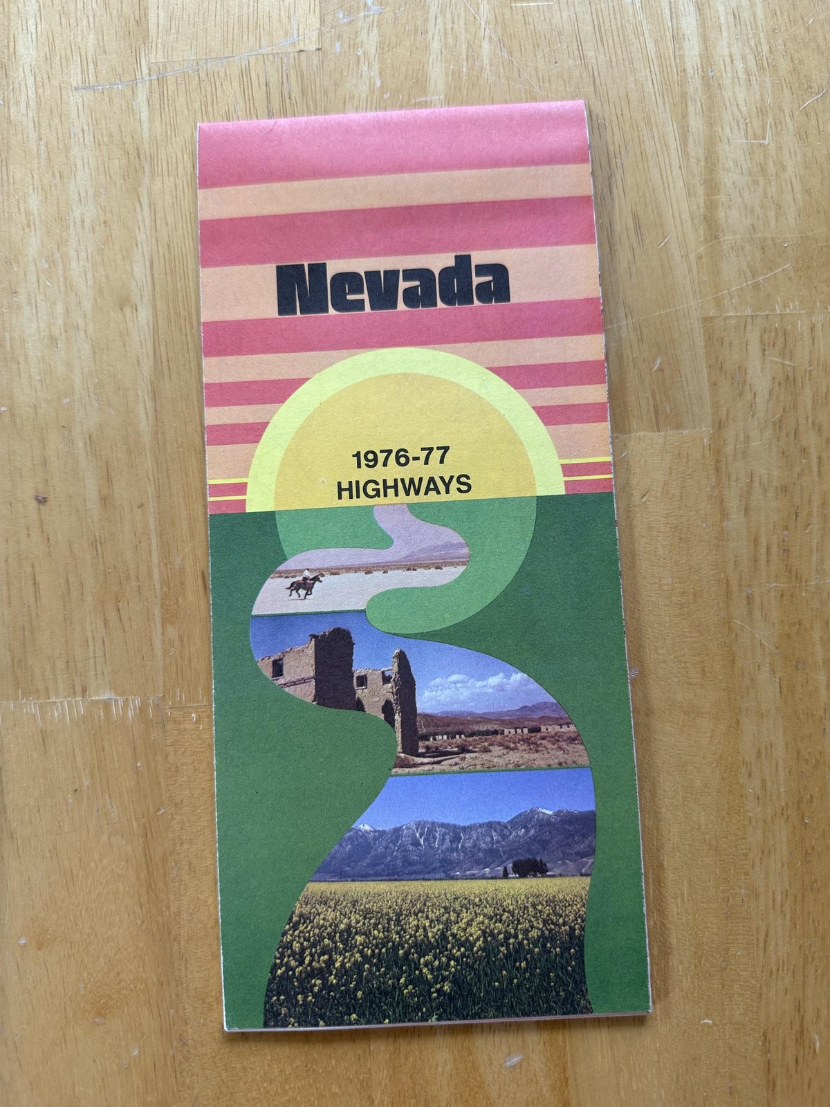 Vintage 1976-77 Nevada Official Highway Road Map Travel Folded Brochure USA