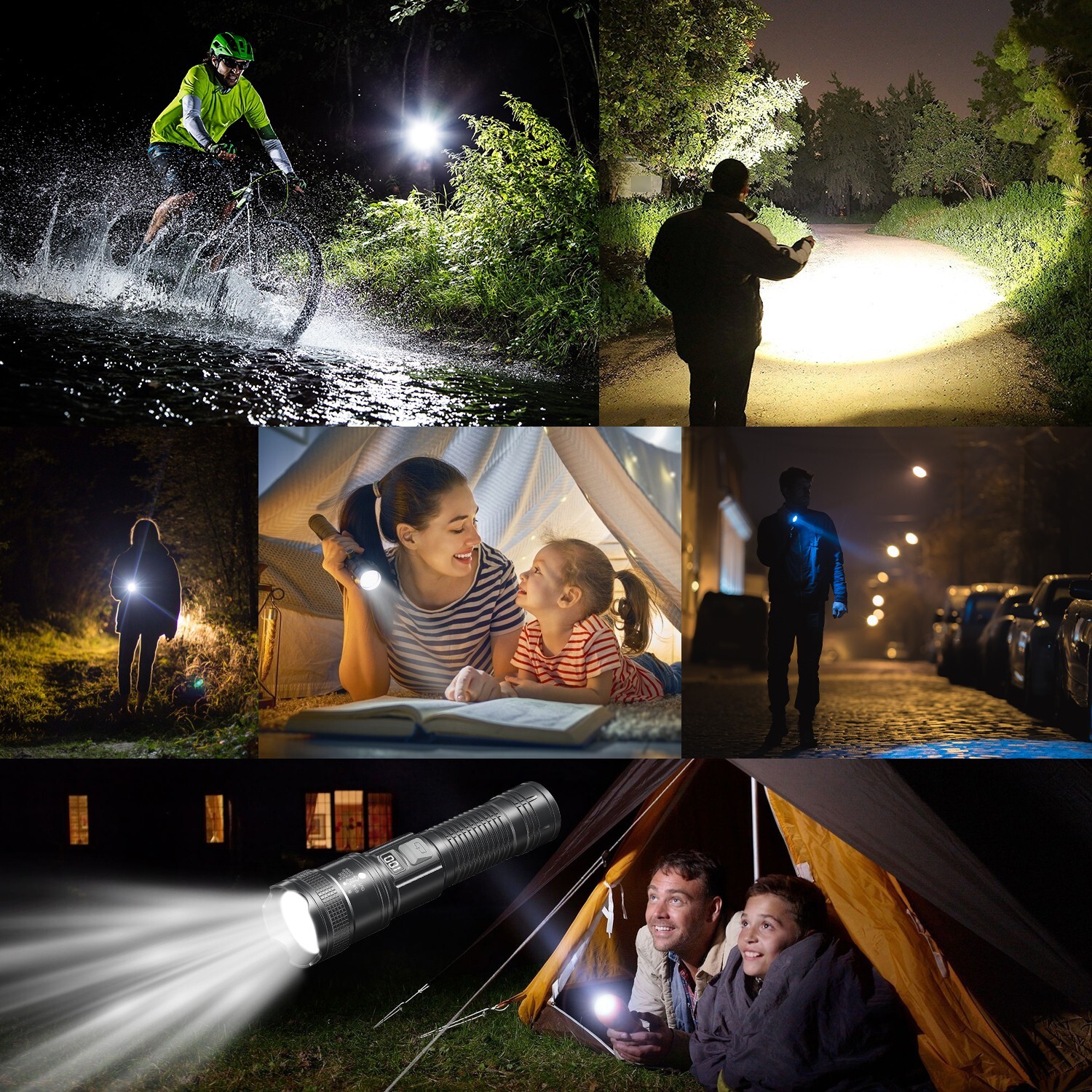 LED Flashlight Torch Outdoor Lighting Camping Adventure Hunting Multifunction