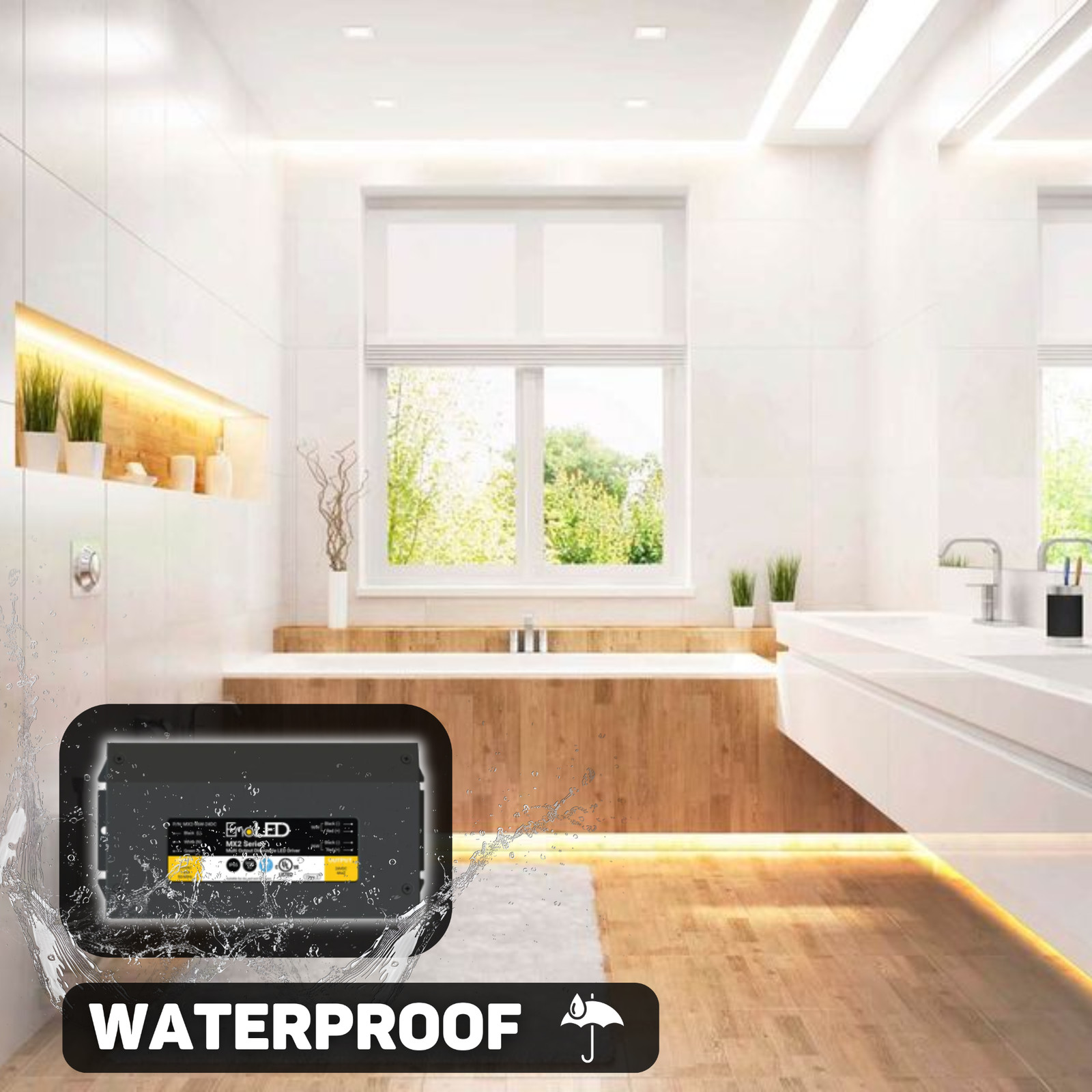 EnoLED Multi-Channel Dimmable Class 2 LED Driver MX2 Series 24V IP65 288W