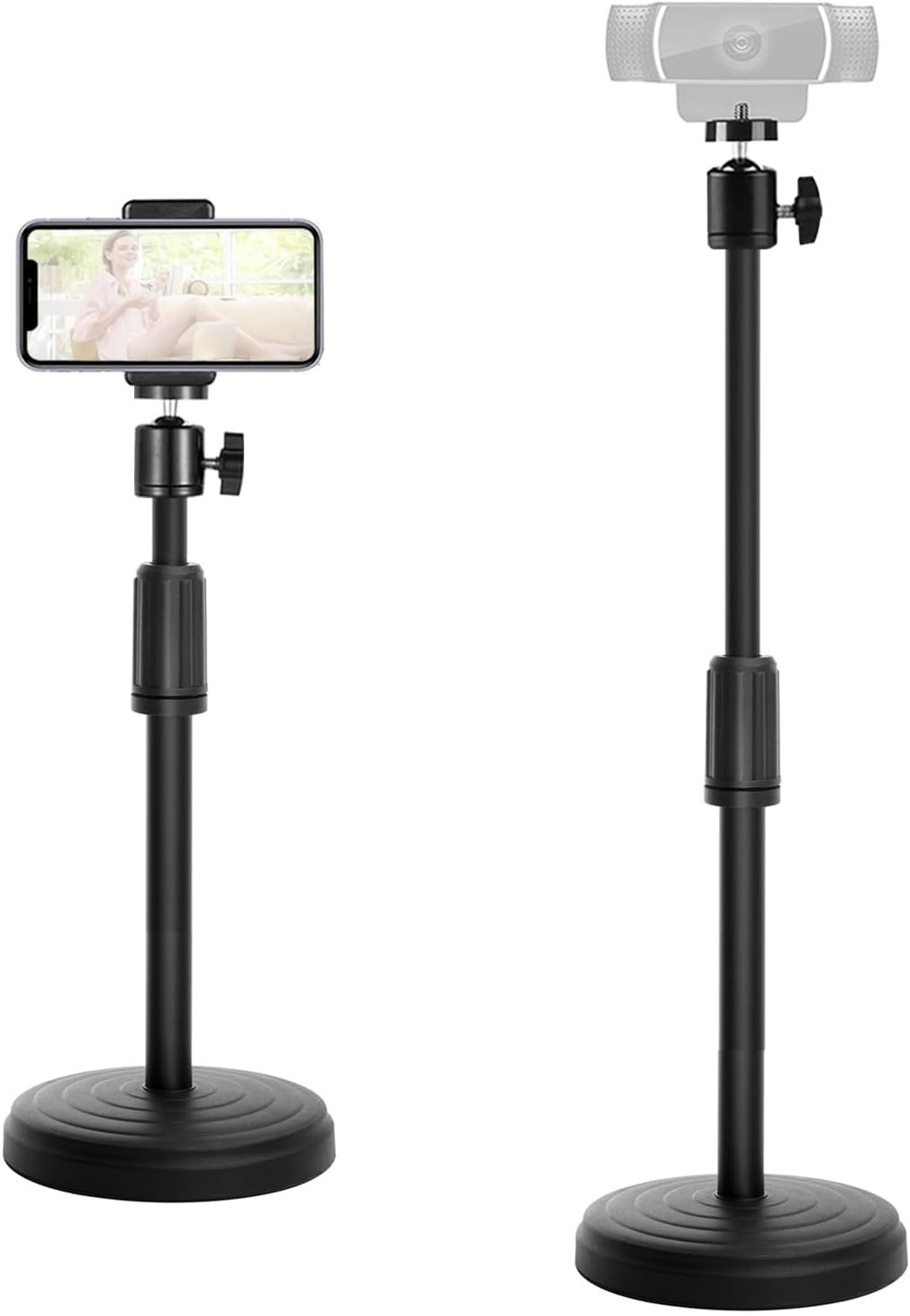 Adjustable 18-Inch Webcam Stand Tripod with Phone Holder for Ready Video Calls