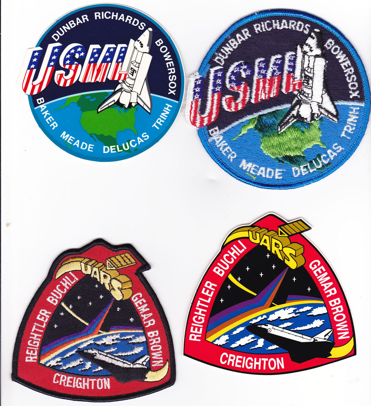 4 - SPACE SHUTTLE PATCHES & STICKER SET UNUSED LOT #34
