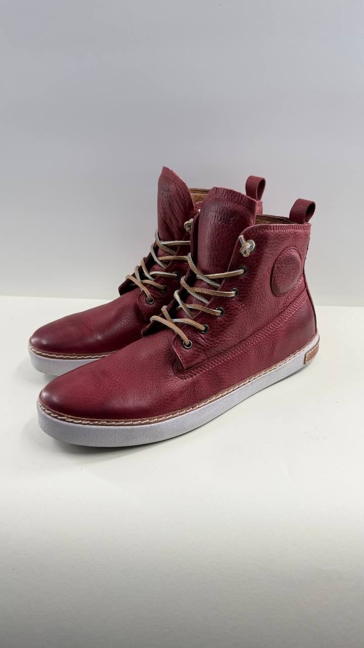 Blackstone AM02 Burgundy Leather Boots Men High Top Casual Premium Shoe