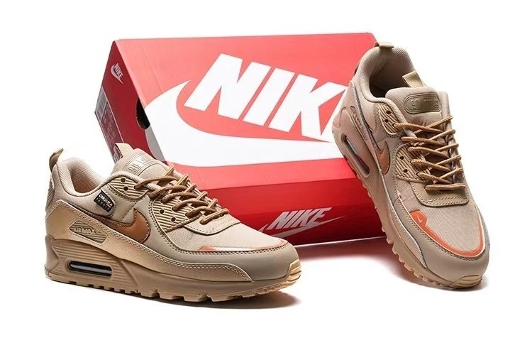 🔥DS Nike Air Max 90 OG All wheaten Men's Comfortable Running Shoes