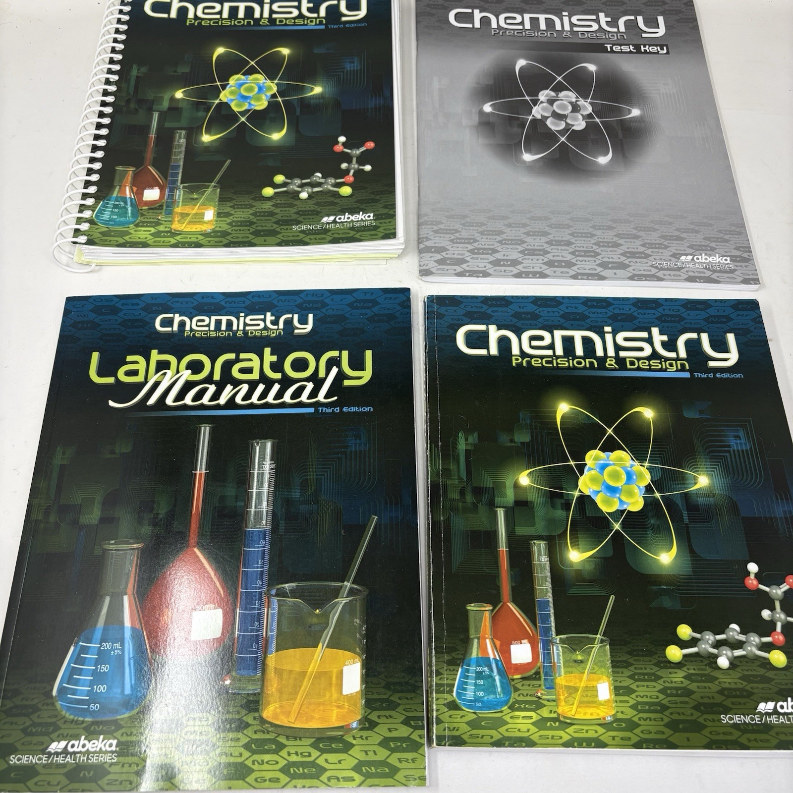 Abeka Chemistry Precision & Design 3rd Ed Textbook Teacher Key Lab Test Lot