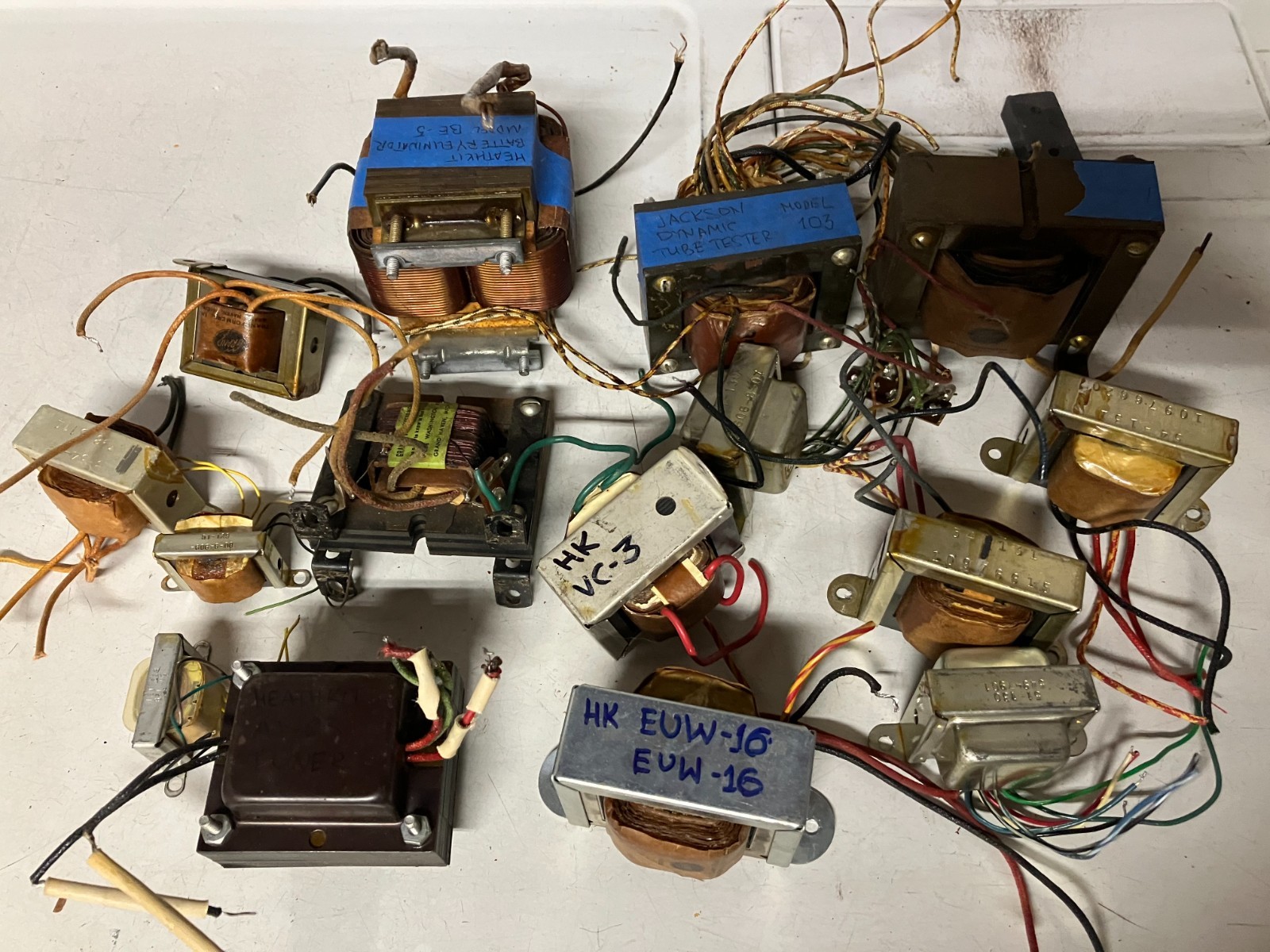 Used Heathkit and other transformers (Lot of 15)