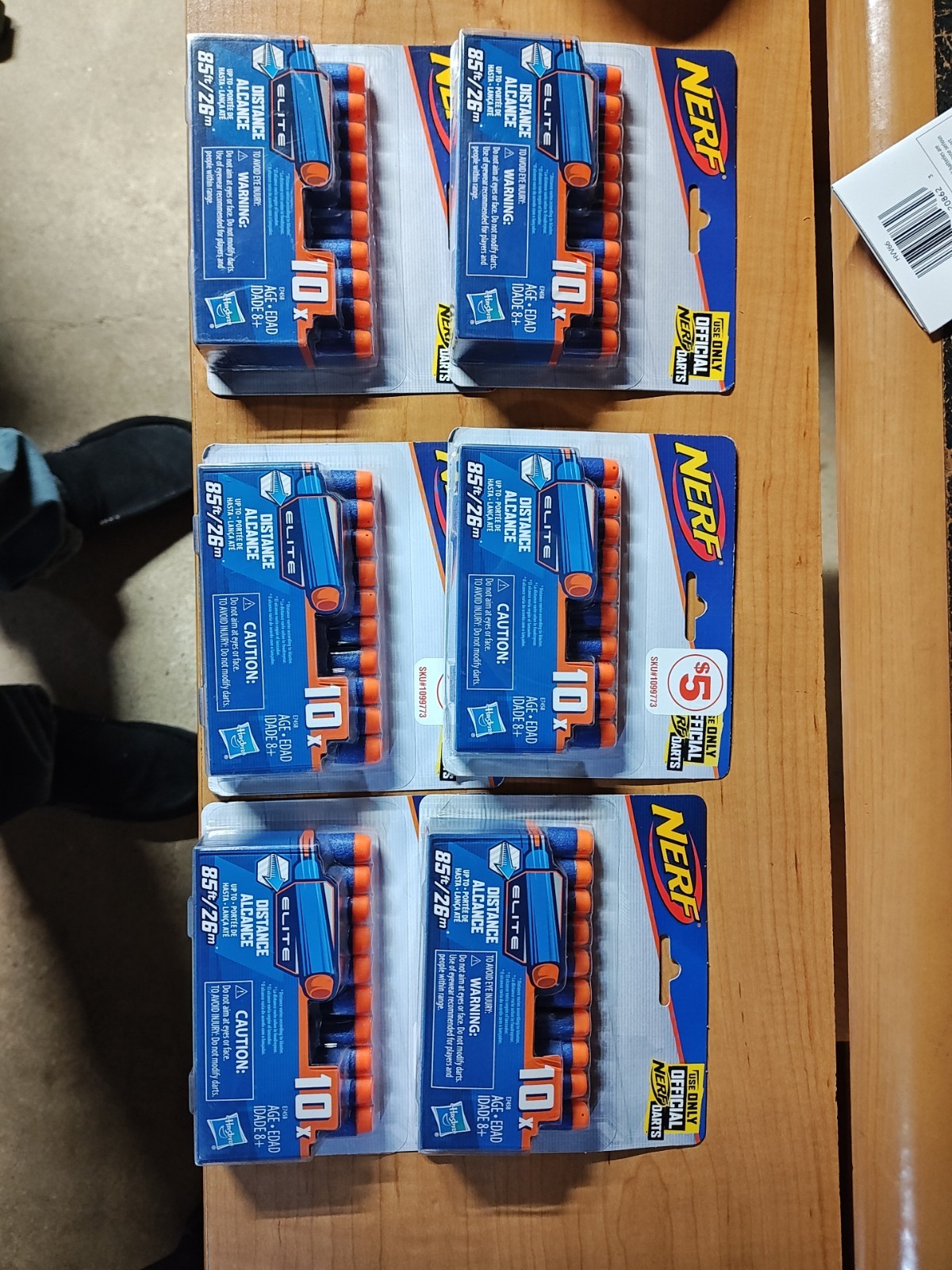 Nerf Elite Official Darts, 60 Ct, Up To 85ft, Hasbro 6Packs New