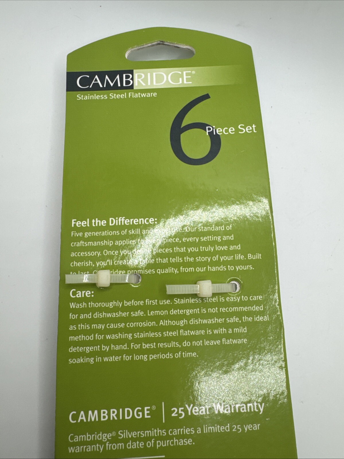 Cambridge Stainless Steel Flatware 6 Piece Set Iced Teaspoons NEW