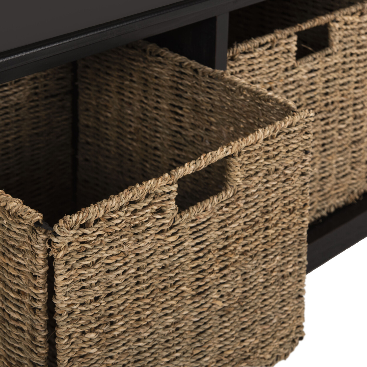 SAFAVIEH Lonan Wicker Storage Bench | Black |