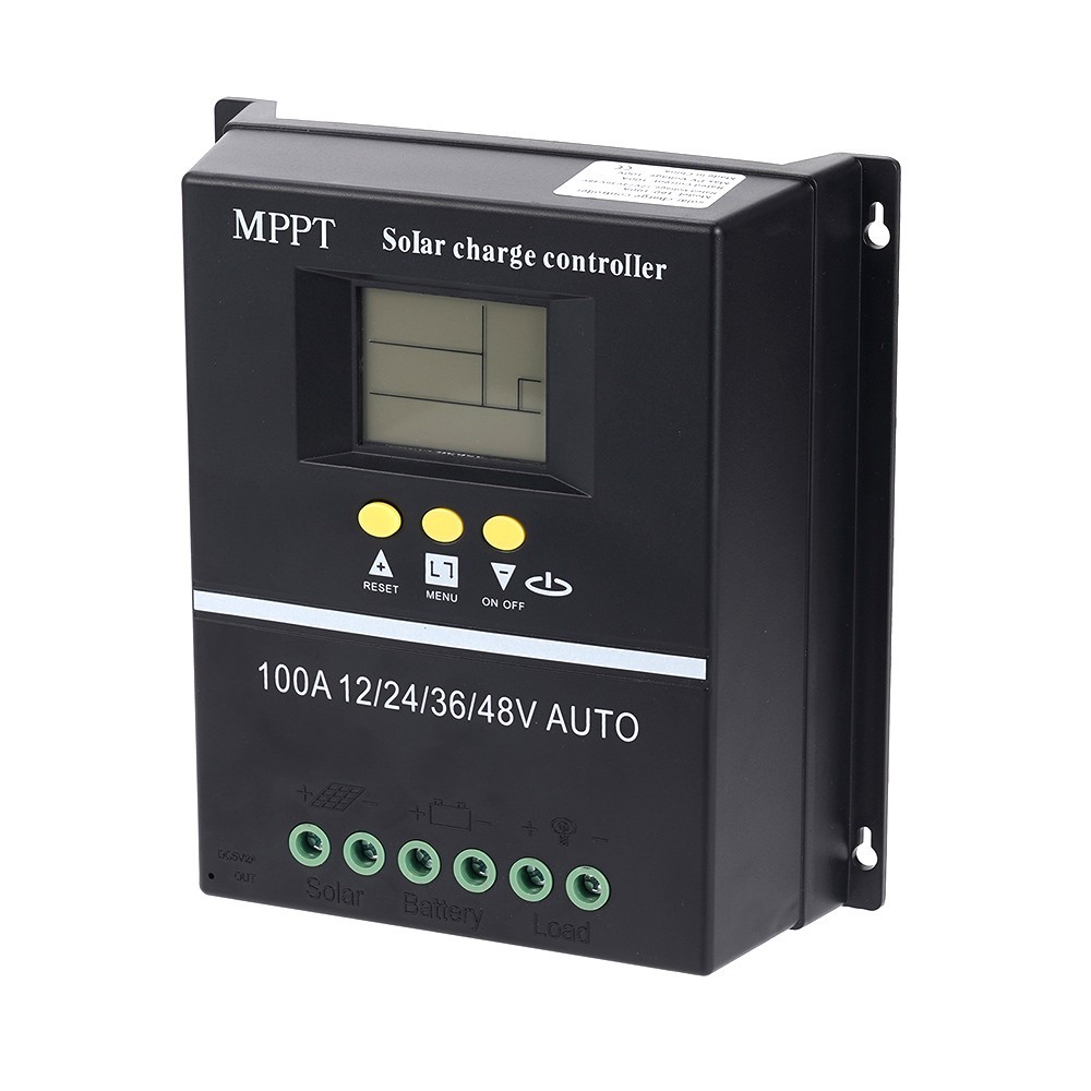 MPPT 12V/24V/36V/48V Solar Charge Controller Tools 100A LCD Dual USB