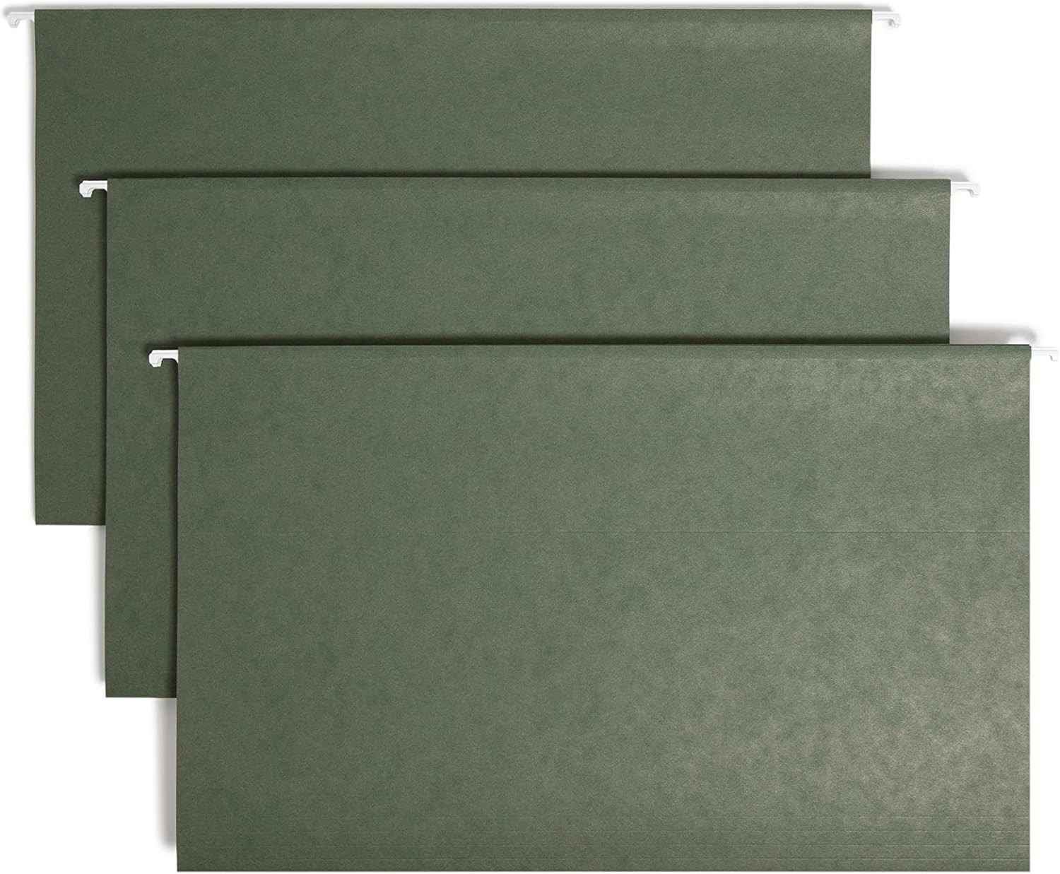 25-Count Green Hanging File Folders with Smooth Sliding Rod Tips for Easy Filing