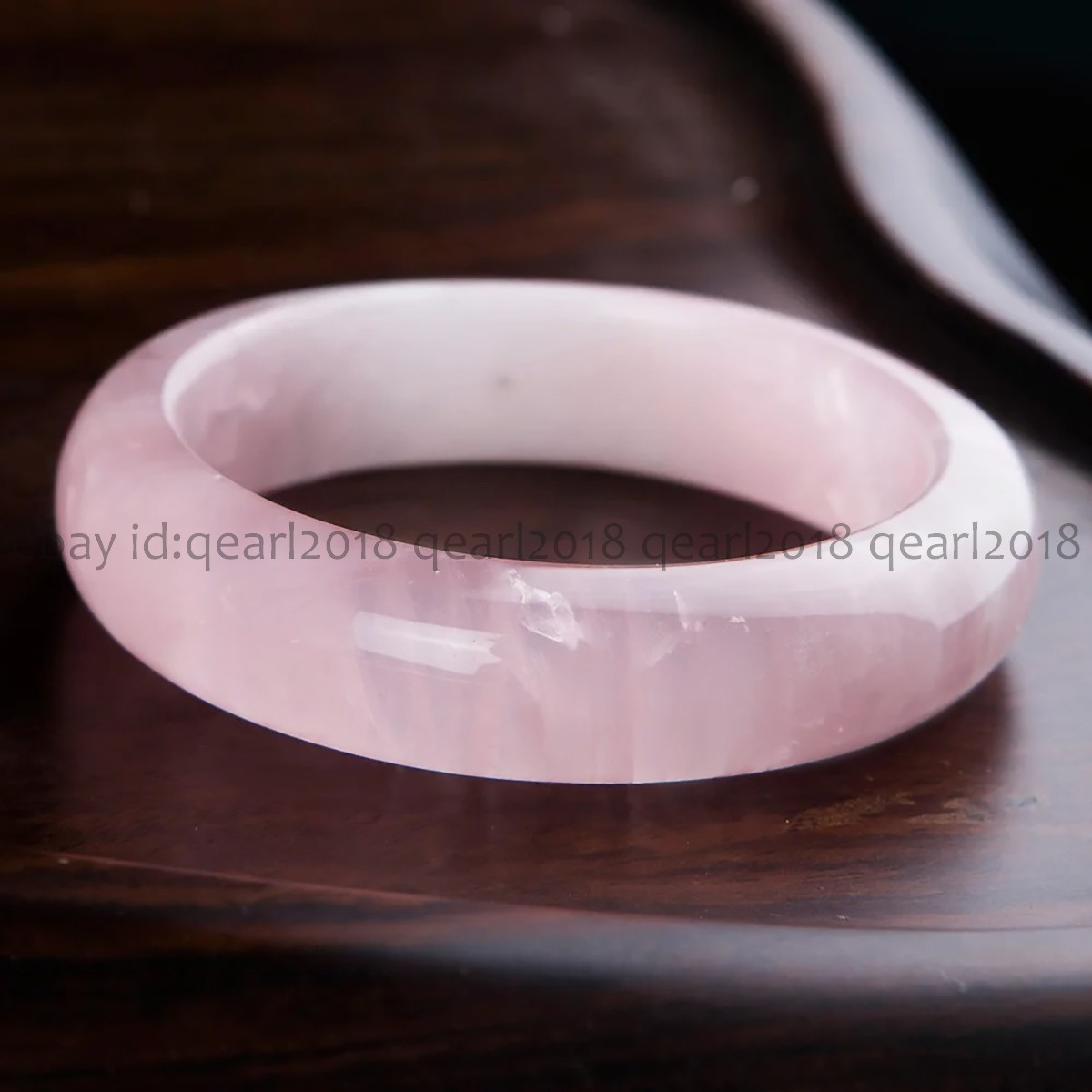 Natural Light Pink Rose Quartz Gemstone Bangle Bracelet 56-62mm Women Jewelry