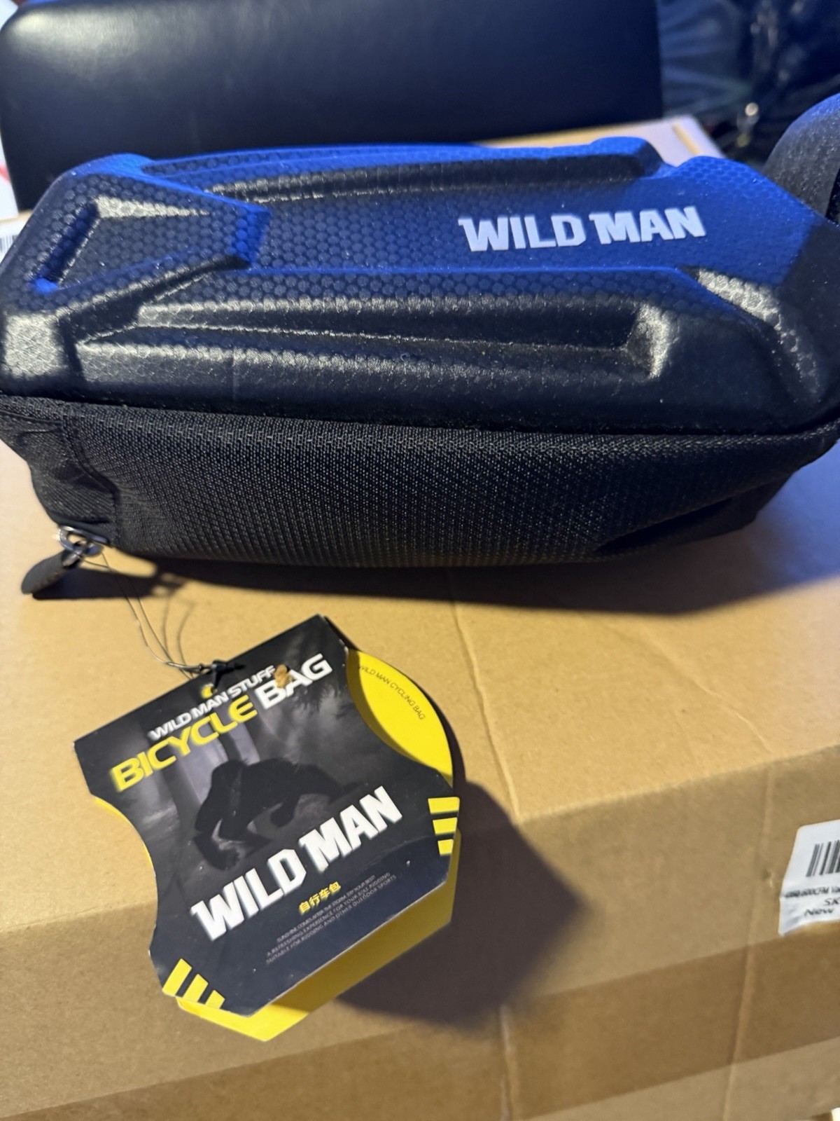 Wild Man Stuff Zippered Clip On Bicycle Bag New w/Tag--FREE SHIPPING!