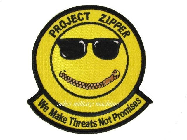 USAF Air Force Black Ops 413th Flight Squadron Pro Zipper We Make Threats Patch