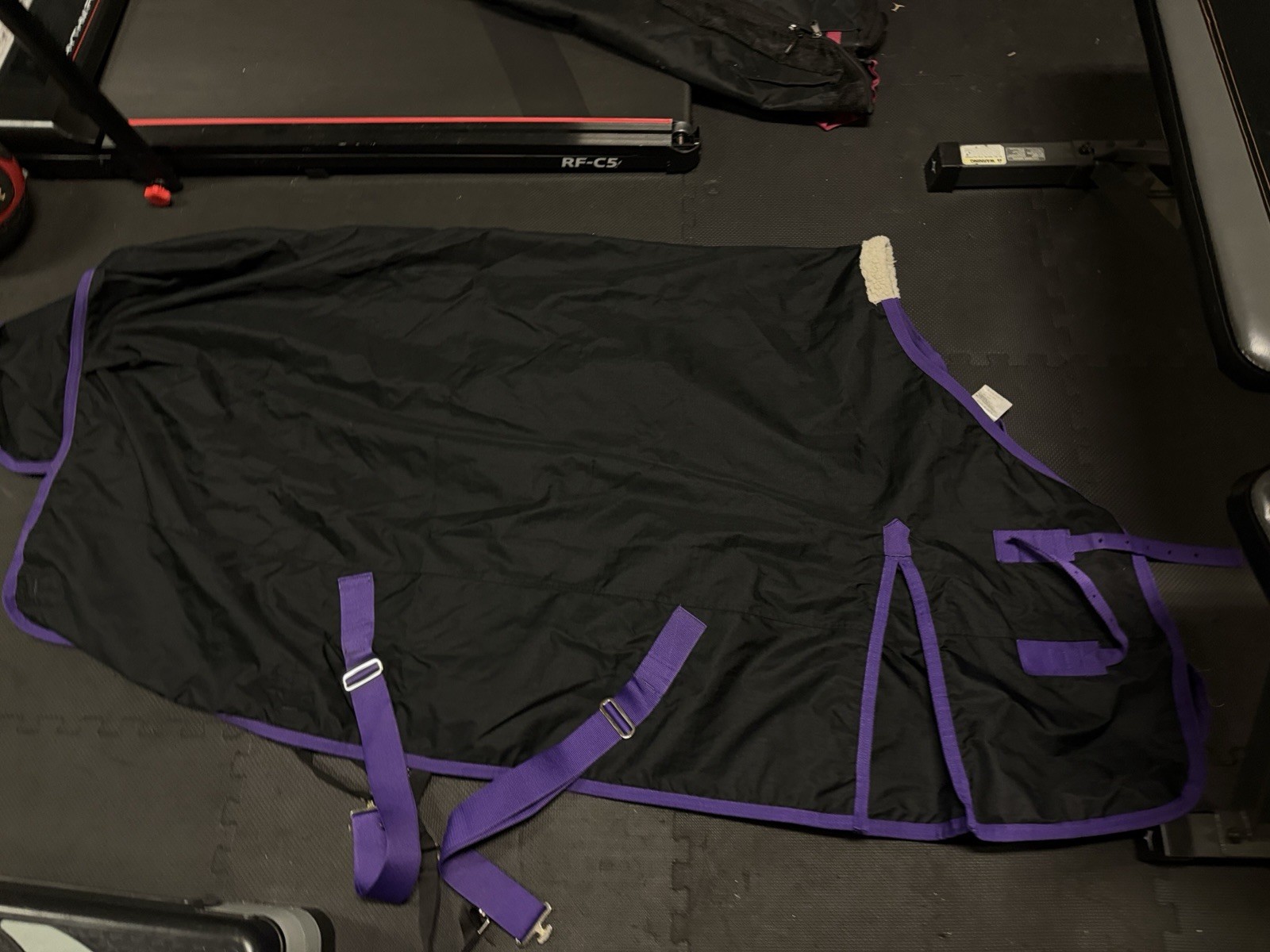 SmartPak Blanket Liner Lightweight 66" Black Purple Classic Horse Sheet