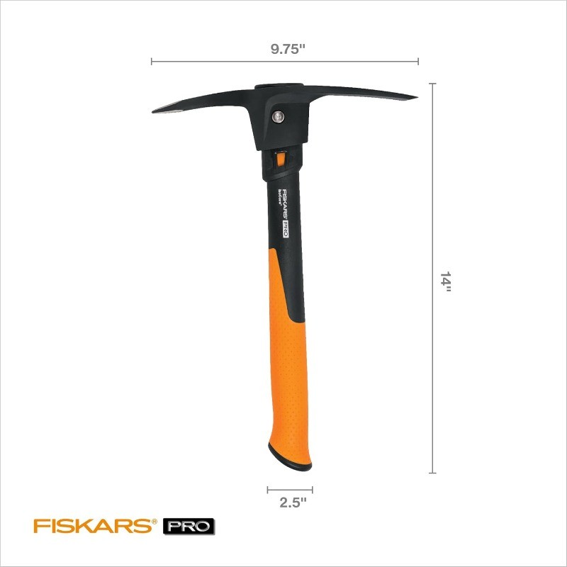 Fiskars IsoCore Pickaxe Mattock w/ Anti-Shock Handle