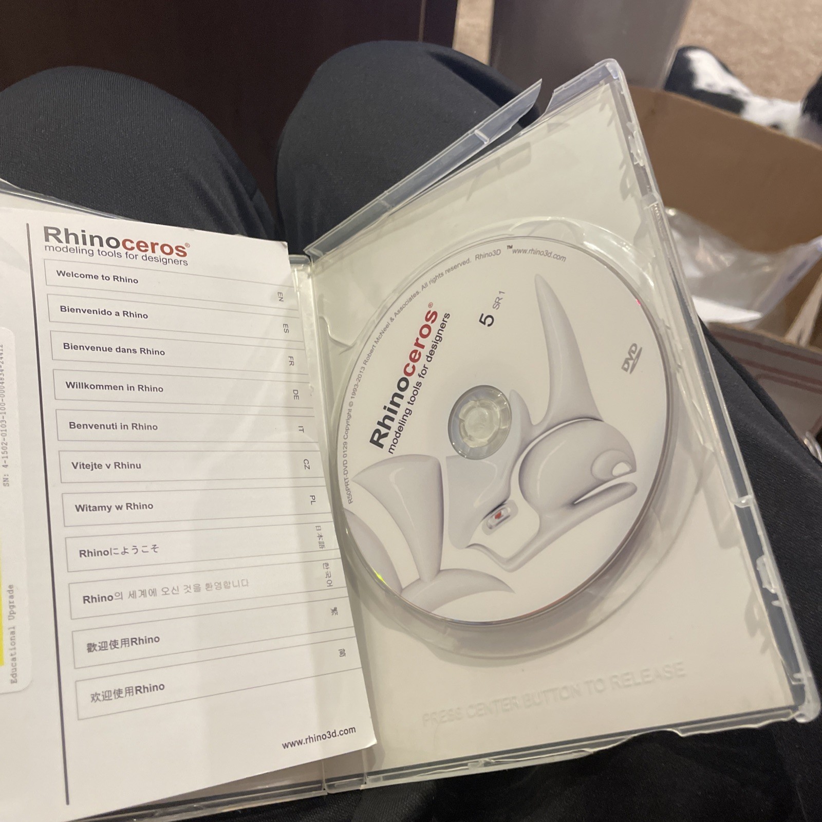 Rhinoceros Version 5 Upgrade R50U-E w/Liscense Key