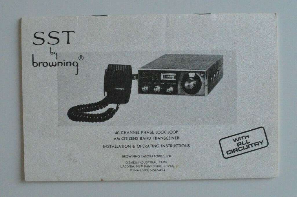 SST by browning AM Citizens Band Transceiver Operating Instructions manual
