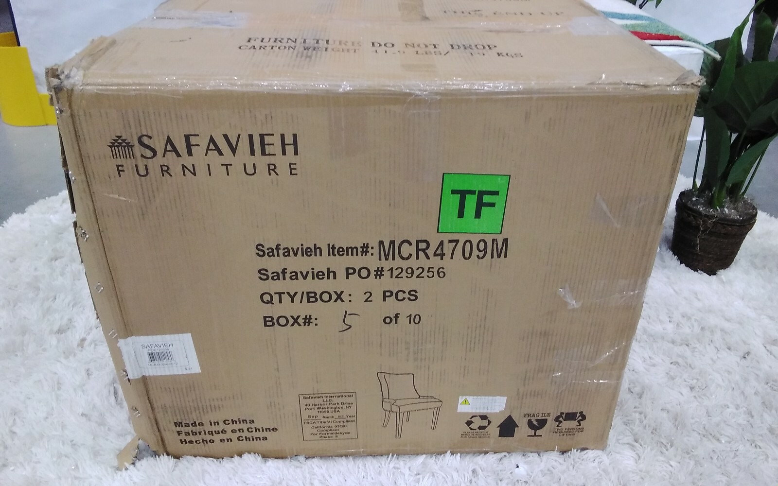 Safavieh Chair (set Of 2) - Brass Nail Heads, Reduced Price 2172703120 MCR4709M