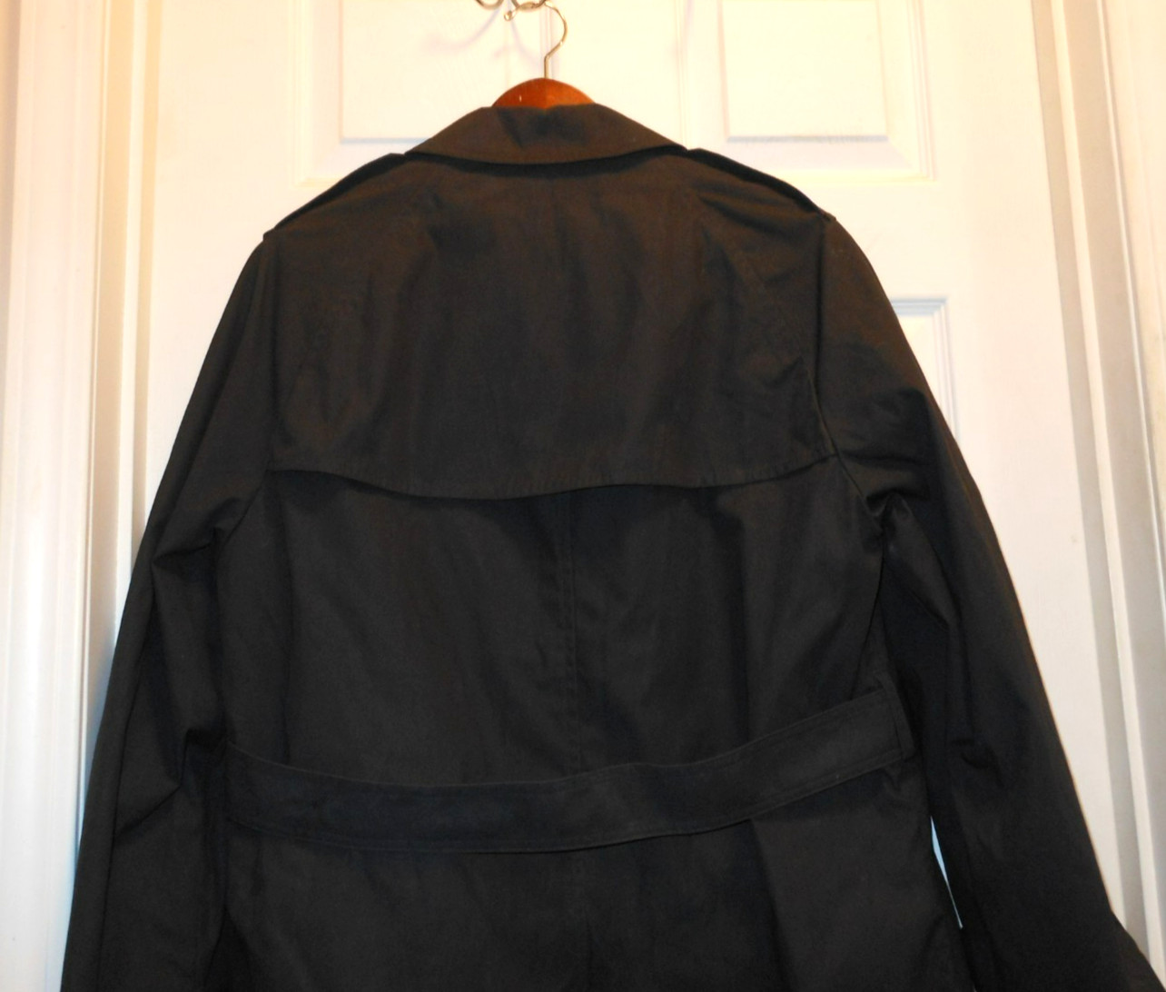 U.S Navy Military Uniform Men's All Weather Trench Coat Black w/Liner 38 Reg NEW