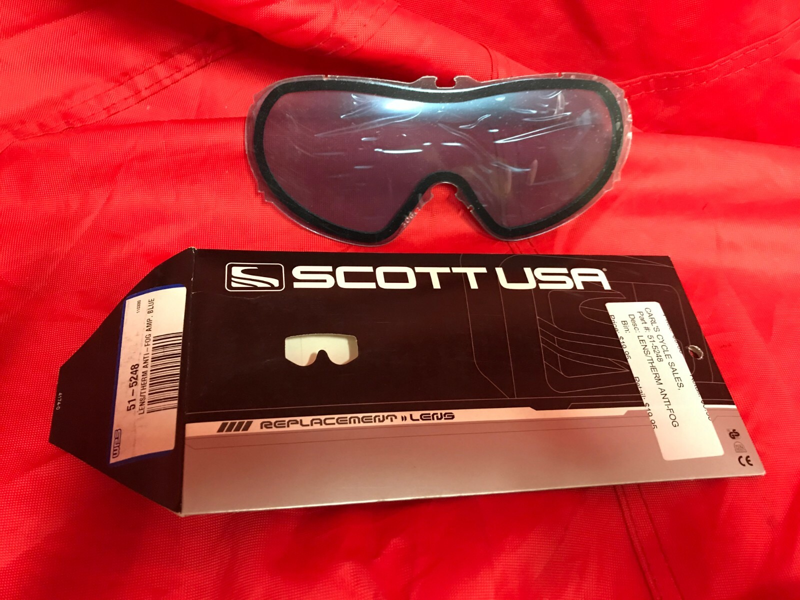 SCOTT USA MX Voltage R Thermal Anti-Fog Blue Replacement Lens AHRMA VMX GOGGLE