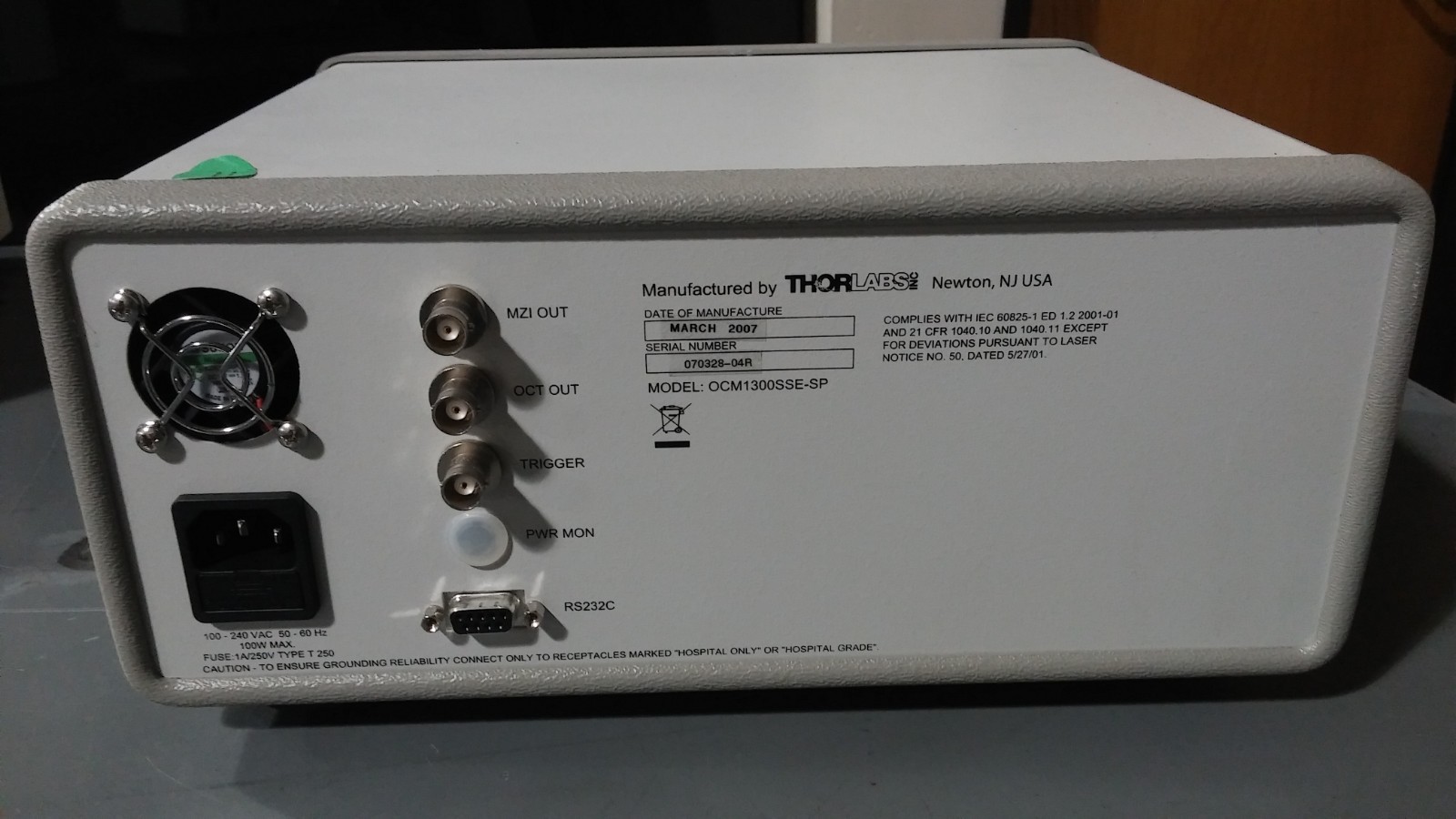 THORLABS OCM1300SSE-SP Swept Source Engine