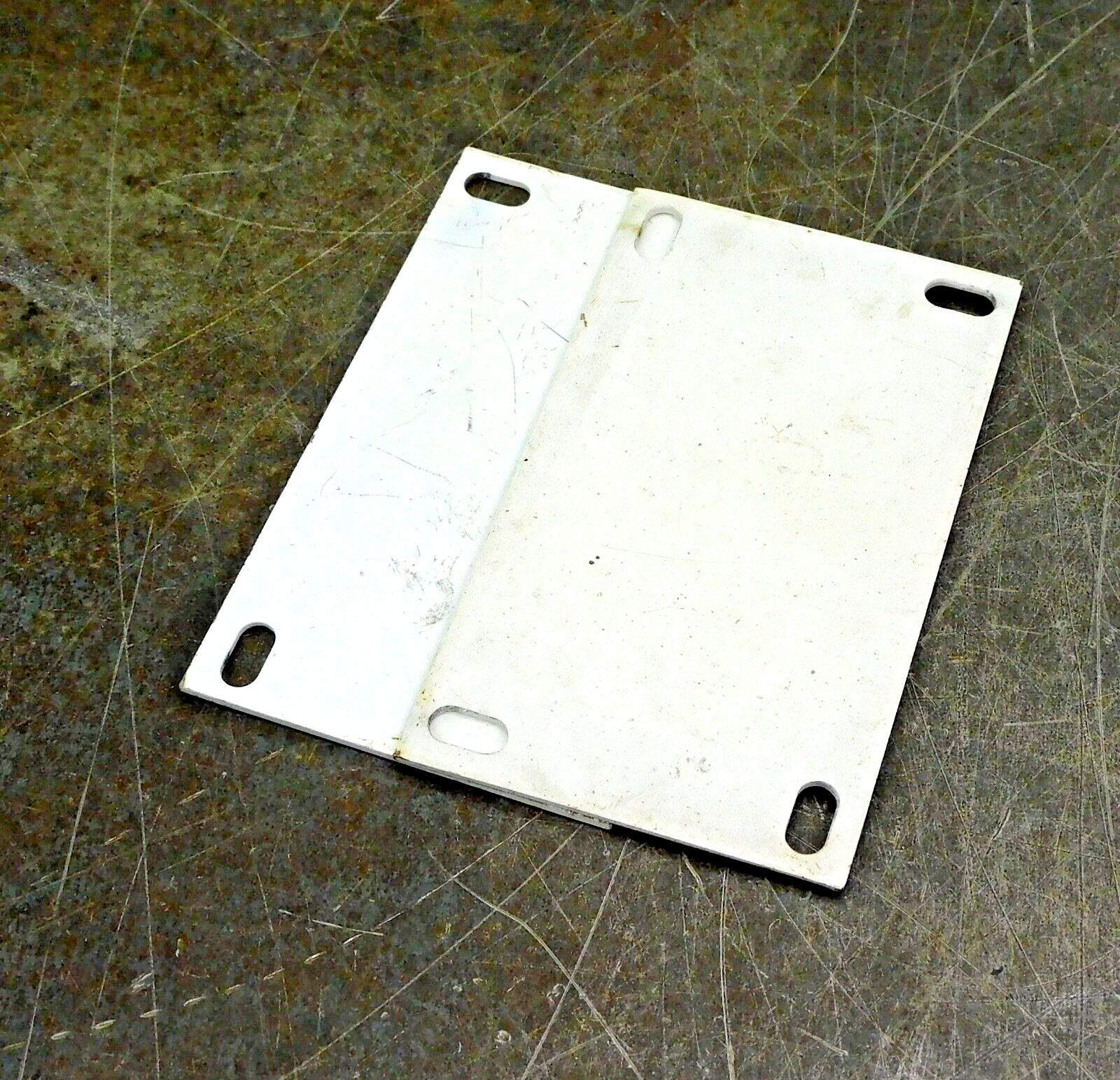 4.88" x 2.88" White Steel Junction Box Enclosure Back Panel Backplate Lot of 2