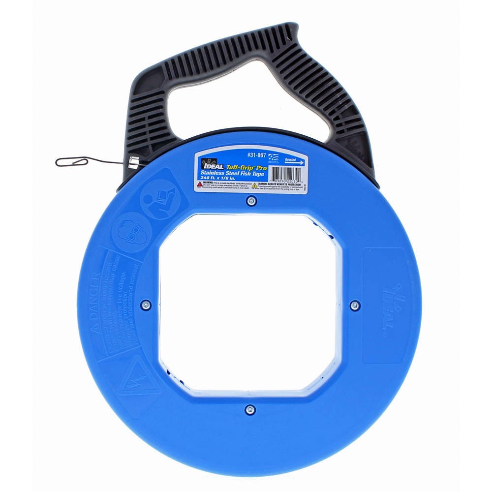 IDEAL 31-067 Fish Tape,1/8 In x 240ft,Stainless Steel 31AD50