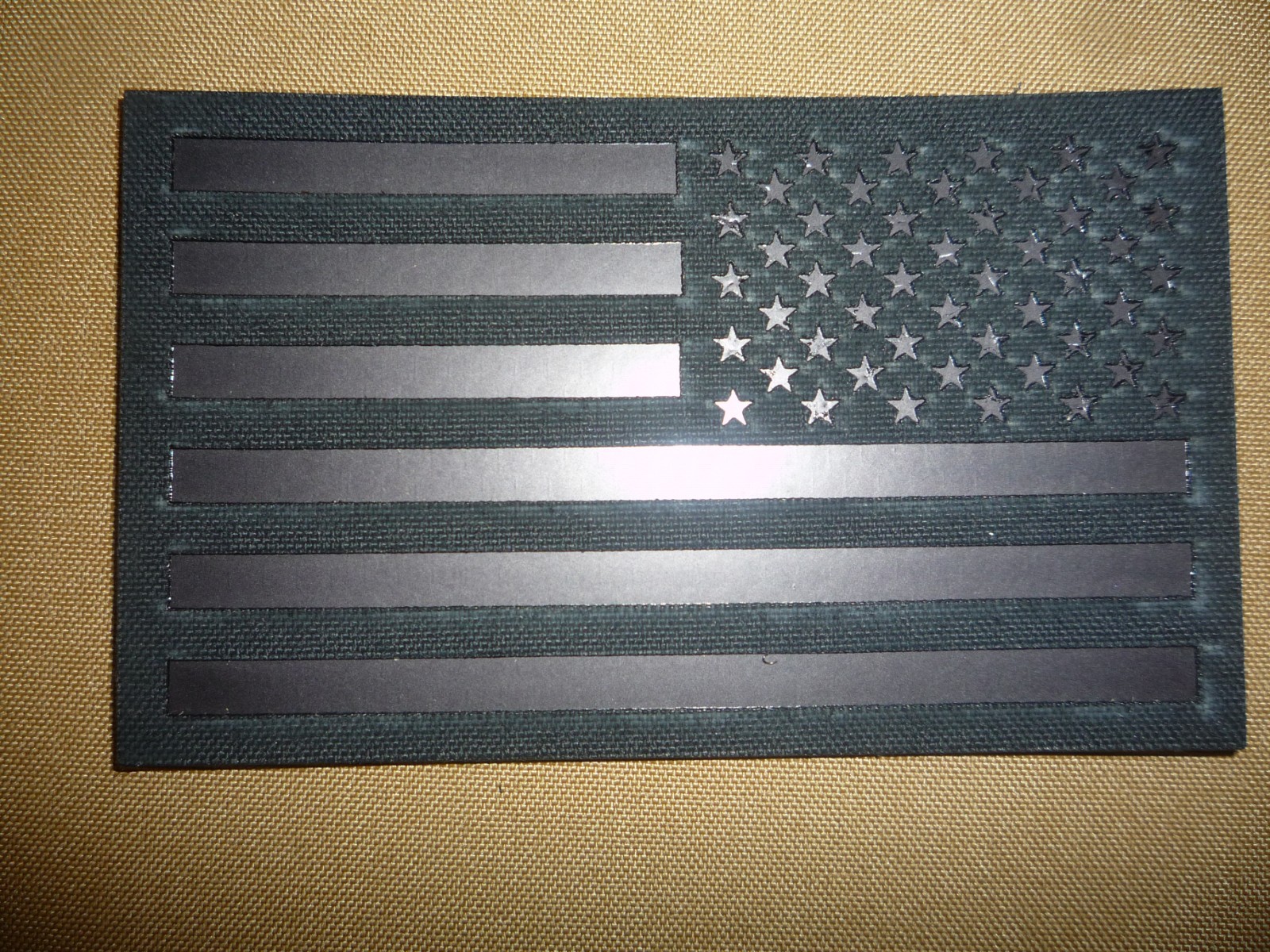 BLACK NYCO FABRIC IR MB SOLAS PATCH 5"X 3" W/VELCRO® BRAND FSTNR