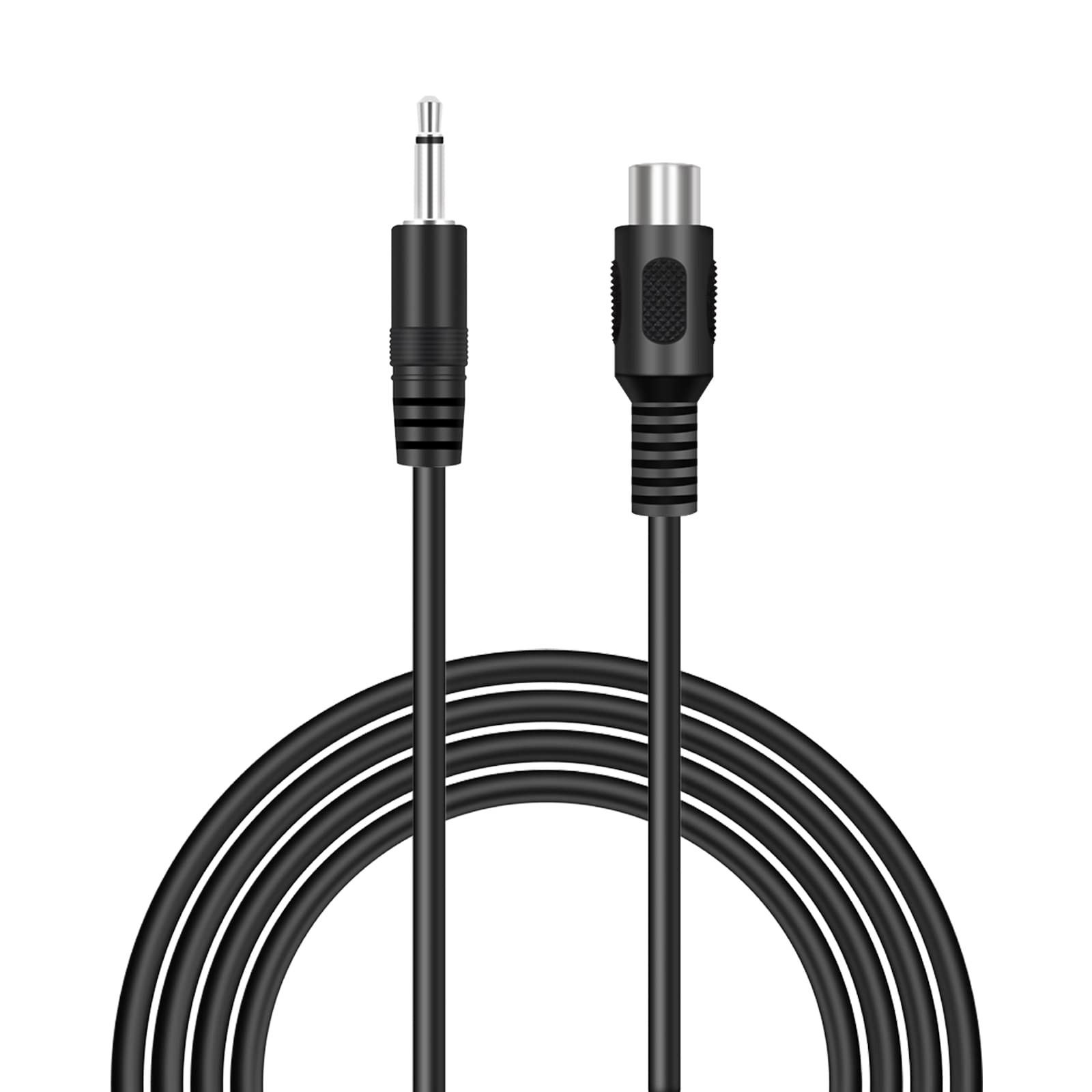 Bolvek 6ft 3.5mm 1/8" TS Mono Male to Single RCA Female Jack Plug Black
