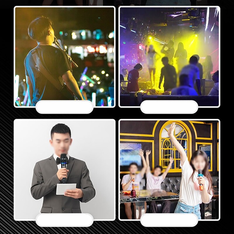 Professional 4 Channel VHF Wireless Four Microphone Cordless Handheld Mic System