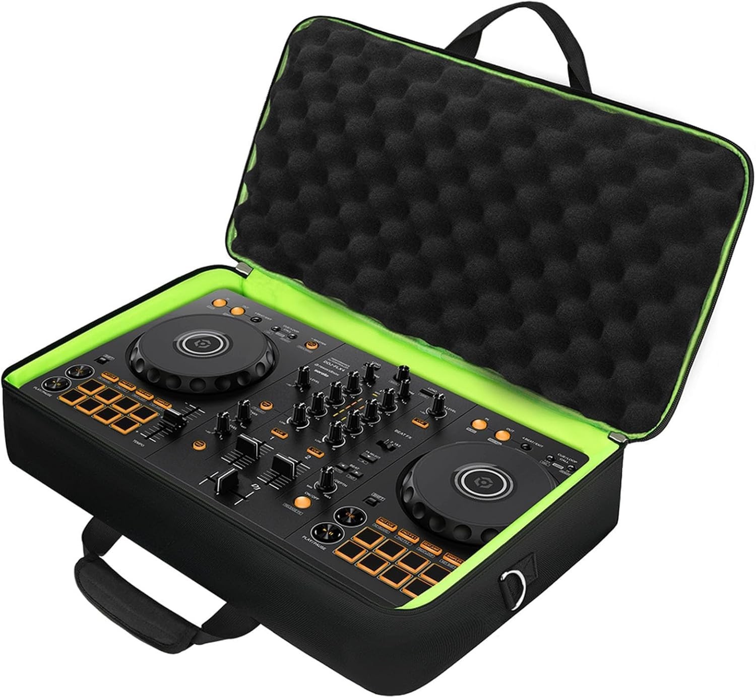 Fashionable Padded DJ Controller Case with Lockable Zippers - Medium Size
