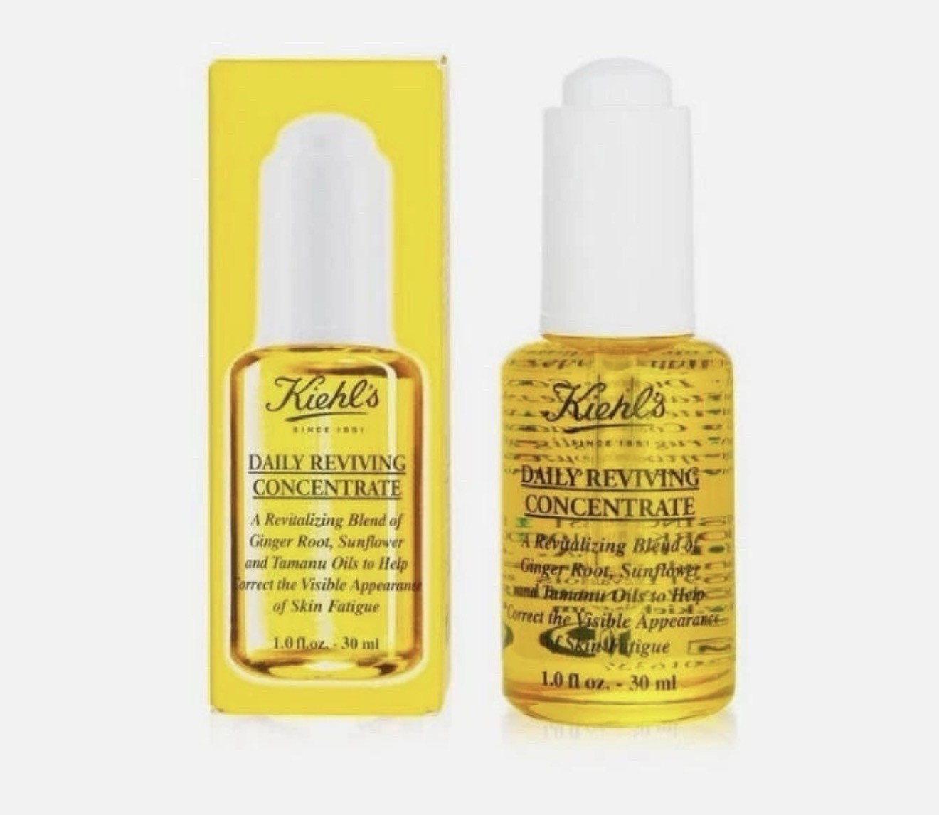 Kiehl's Daily Reviving Concentrate Face Oil 1.0oz/30ml New In Box - Discontinued