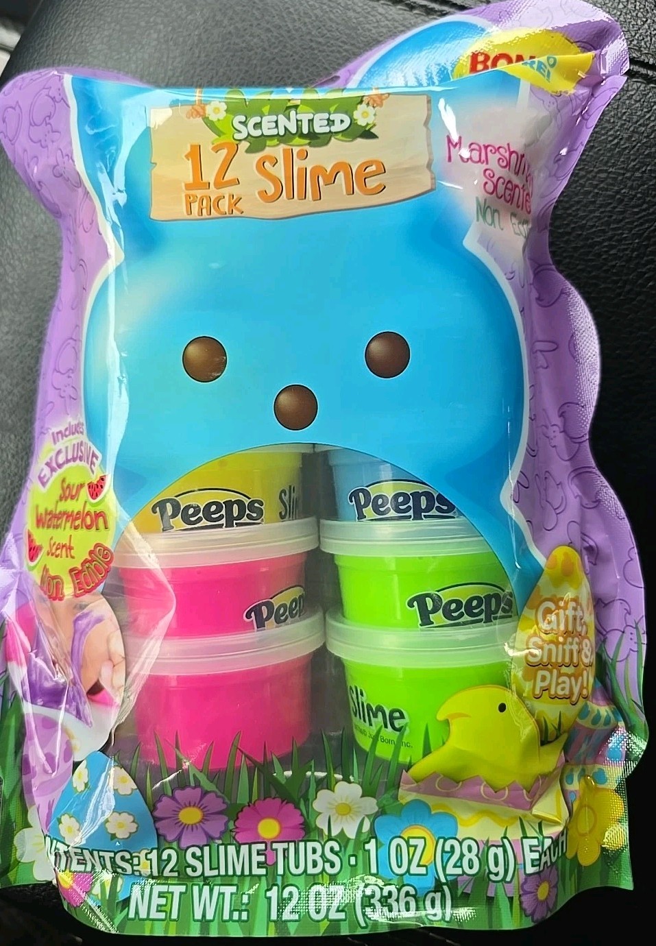 Peeps Scented 12 Pack Slime 1 oz tubs Marshmallow Scented  Brand New