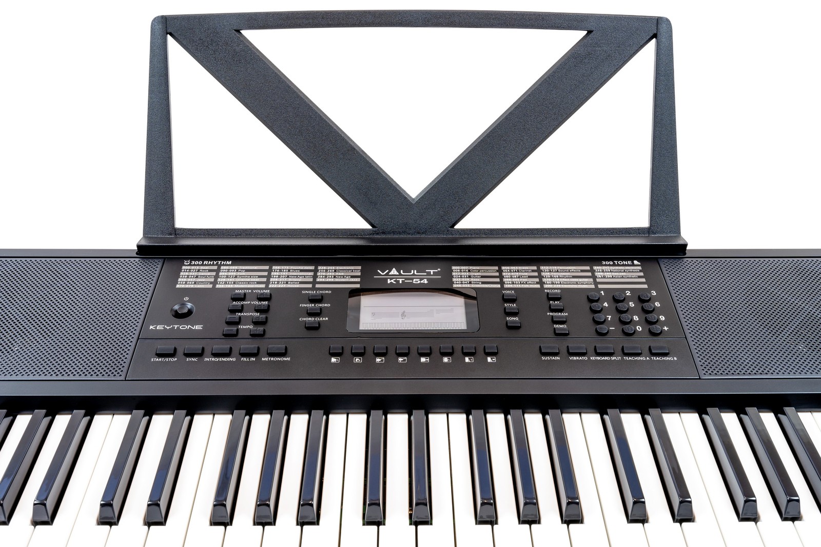 Vault KT-54 Keytone 54-Key Electronic Keyboard - Black