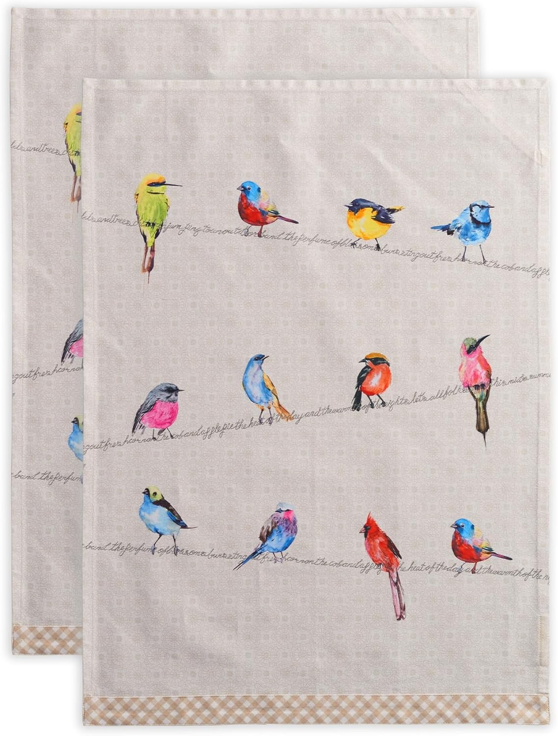 Kitchen Towels Set of 2 100% Cotton 27.50" x 20" Reusable