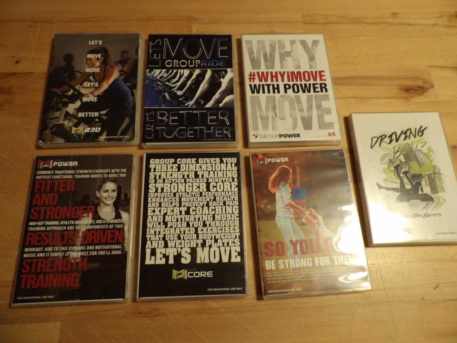 7 Mossa Group Power Core Ride DVD Strength Training Core Workout Lot 2014 - 18