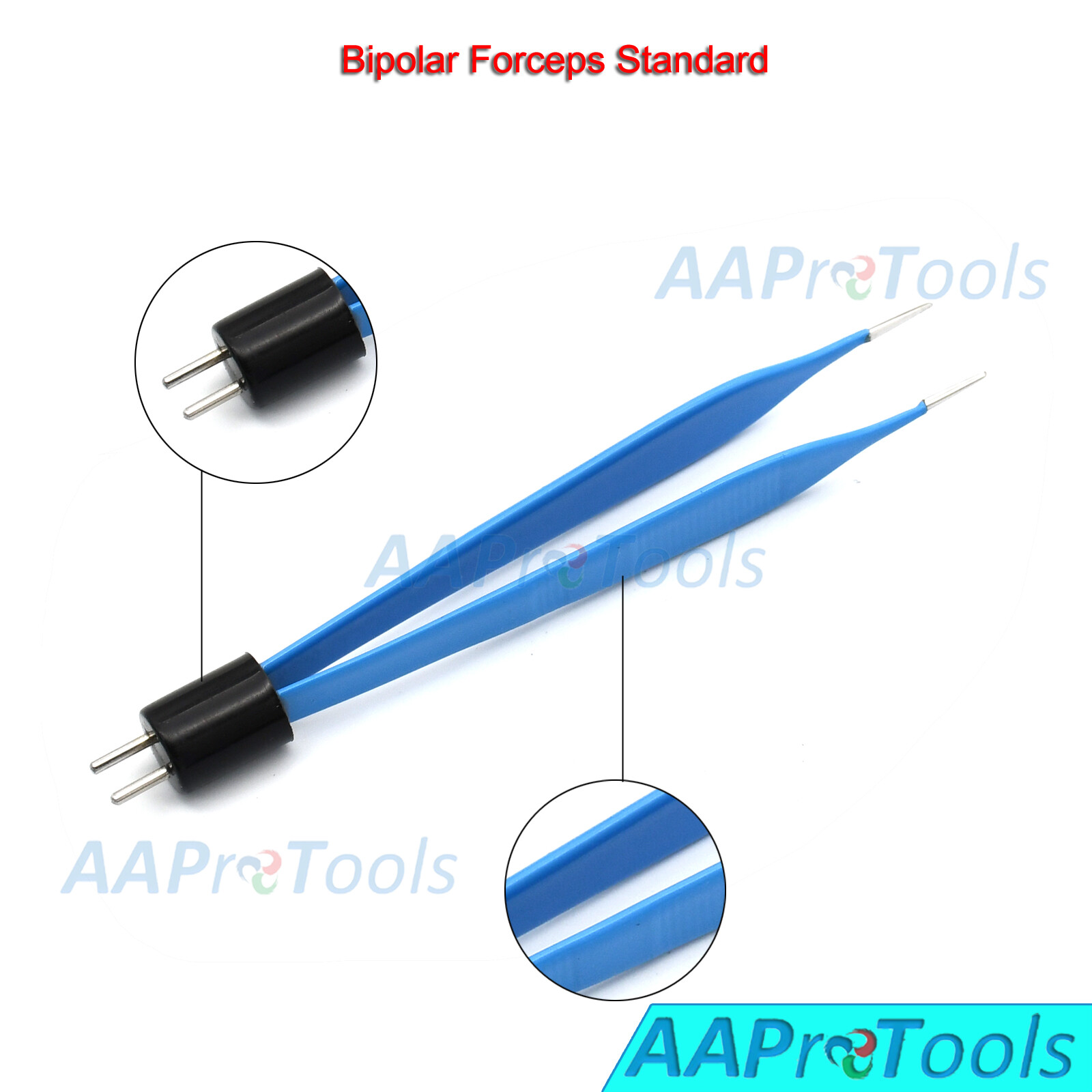 BIPOLAR MICRO Adson STR FORCEPS REUSABLE FOOT 12cm length 0.5mm Best Tip EL-021