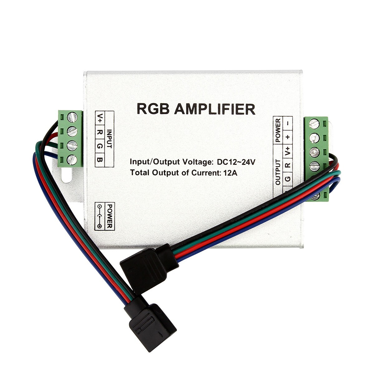 Data Repeater Signal Amplifier for RGB 3528 5050 SMD LED Strip Light DC 12V 12A