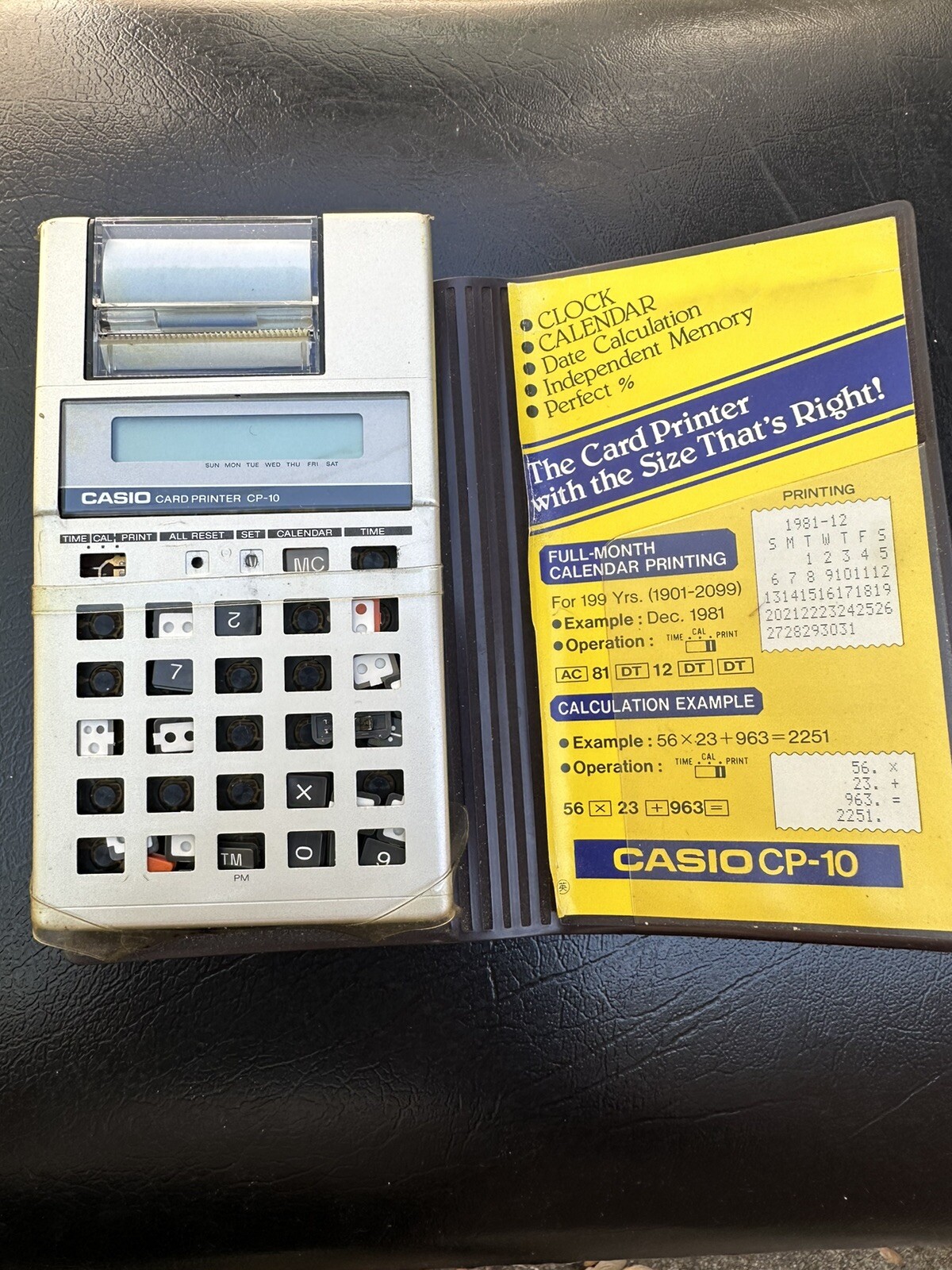 Casio CP-10 JAPAN Card printer Old vintage calculator spare parts