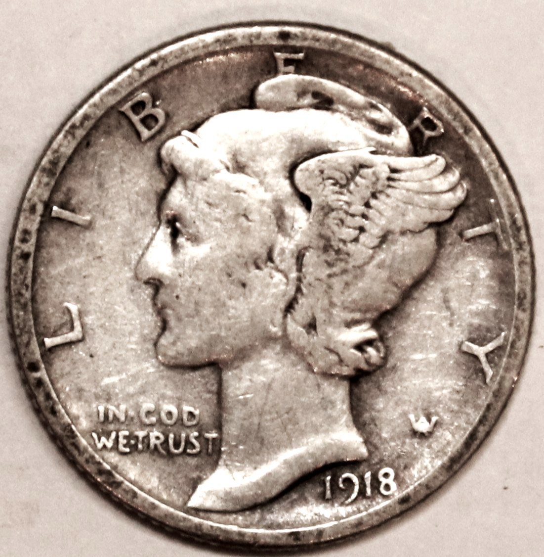 1918-S Mercury Dime - Fine/Very Fine - #4565ED5