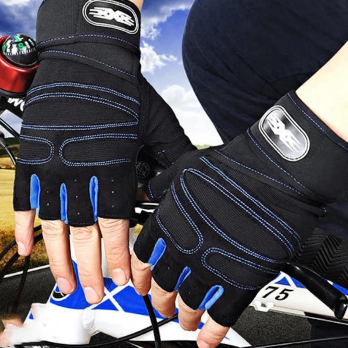 Fit Active Sports Weight Lifting Workout Gloves With Wrist Wrap For Gym Training