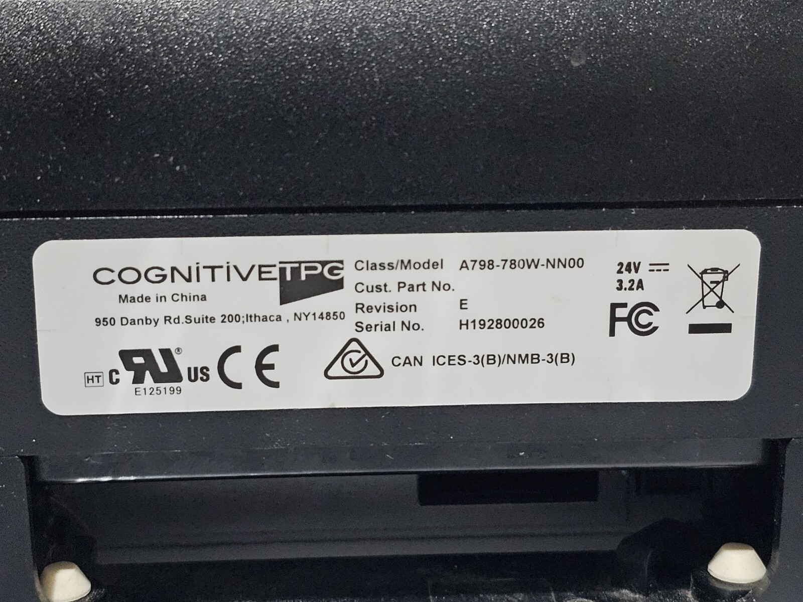 Cognitive Tpg Model A798 780w Thermal Printer Print Receipt No Ink Required