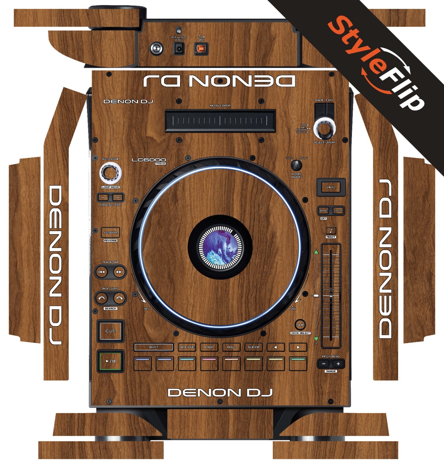 Denon LC6000 Prime Skin | Wood Design #2 | StyleFlip Skins