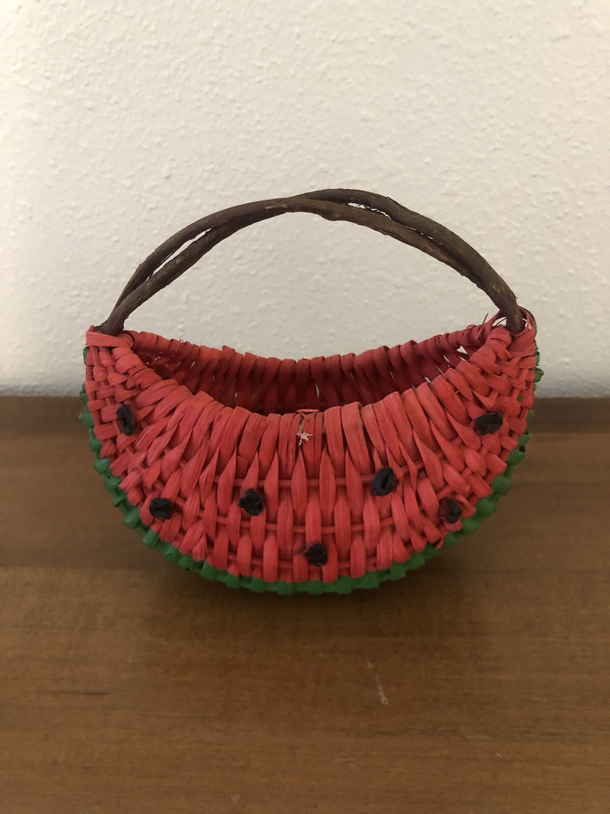 Cute Small Watermelon Basket Spring Summer Country Cottage