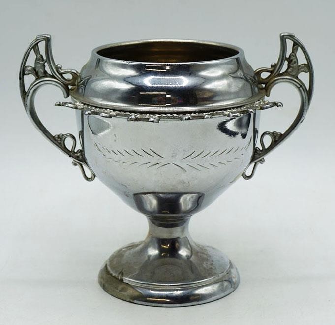 Silver Plate Dual Ornate Bunny Handle Sugar Bowl Spooner For 12 Spoons