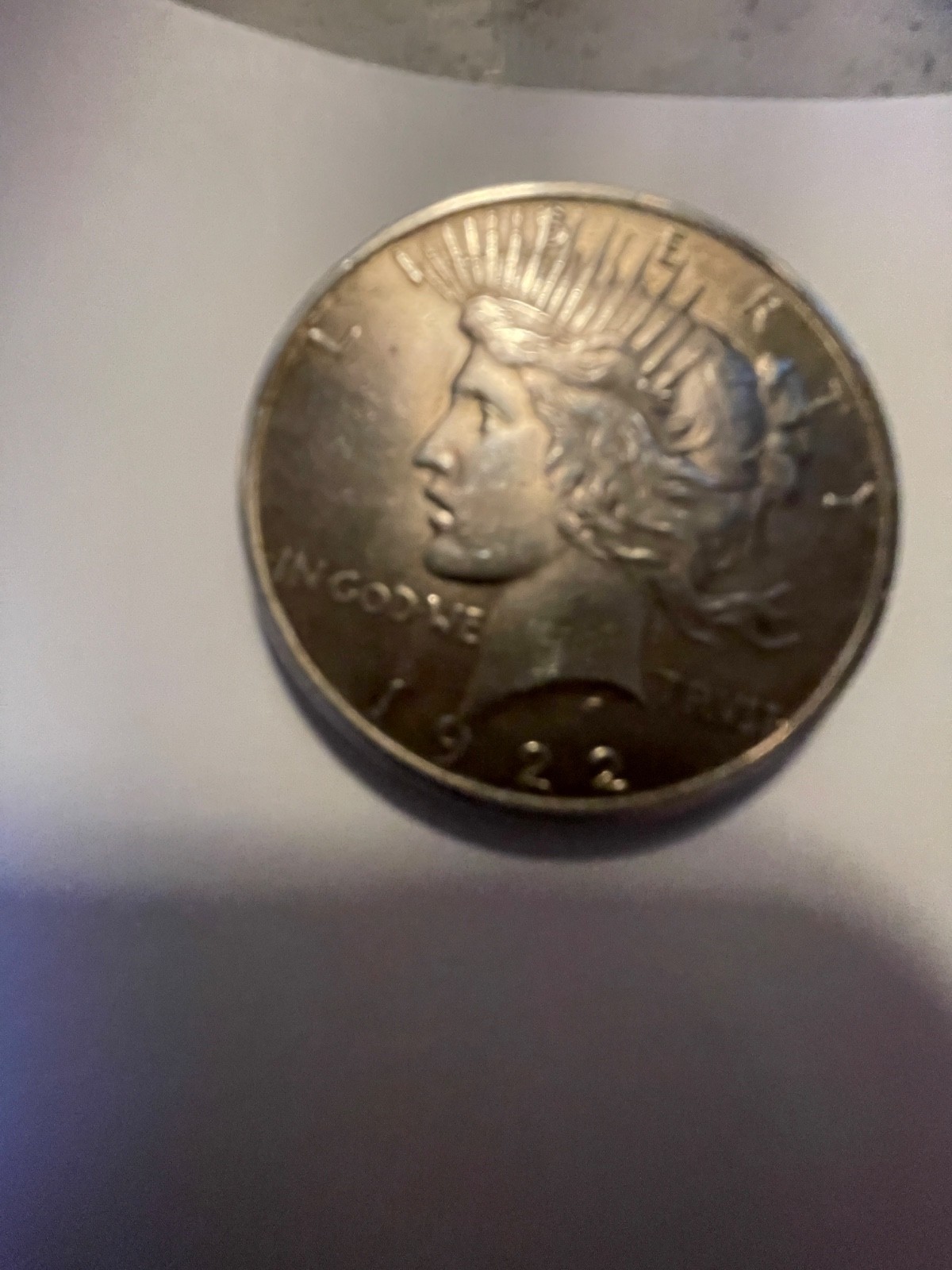 rare 1922 peace dollar with IN GOD WE TRVST