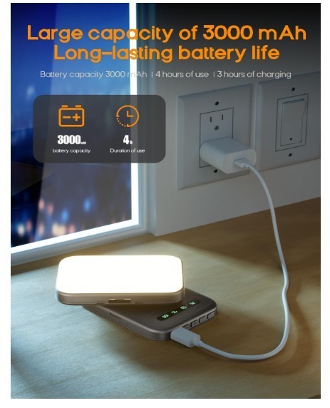 Rechargeable Selfie Light Clip-On LED – 3 Modes 10 Brightness for iPhone