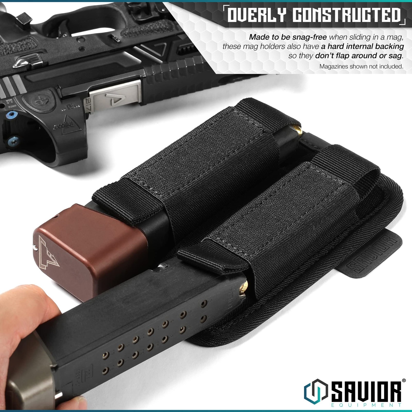 Savior Equipment Tactical Pistol Mag Pouch 9mm .40 45 ACP Single/Double Stack