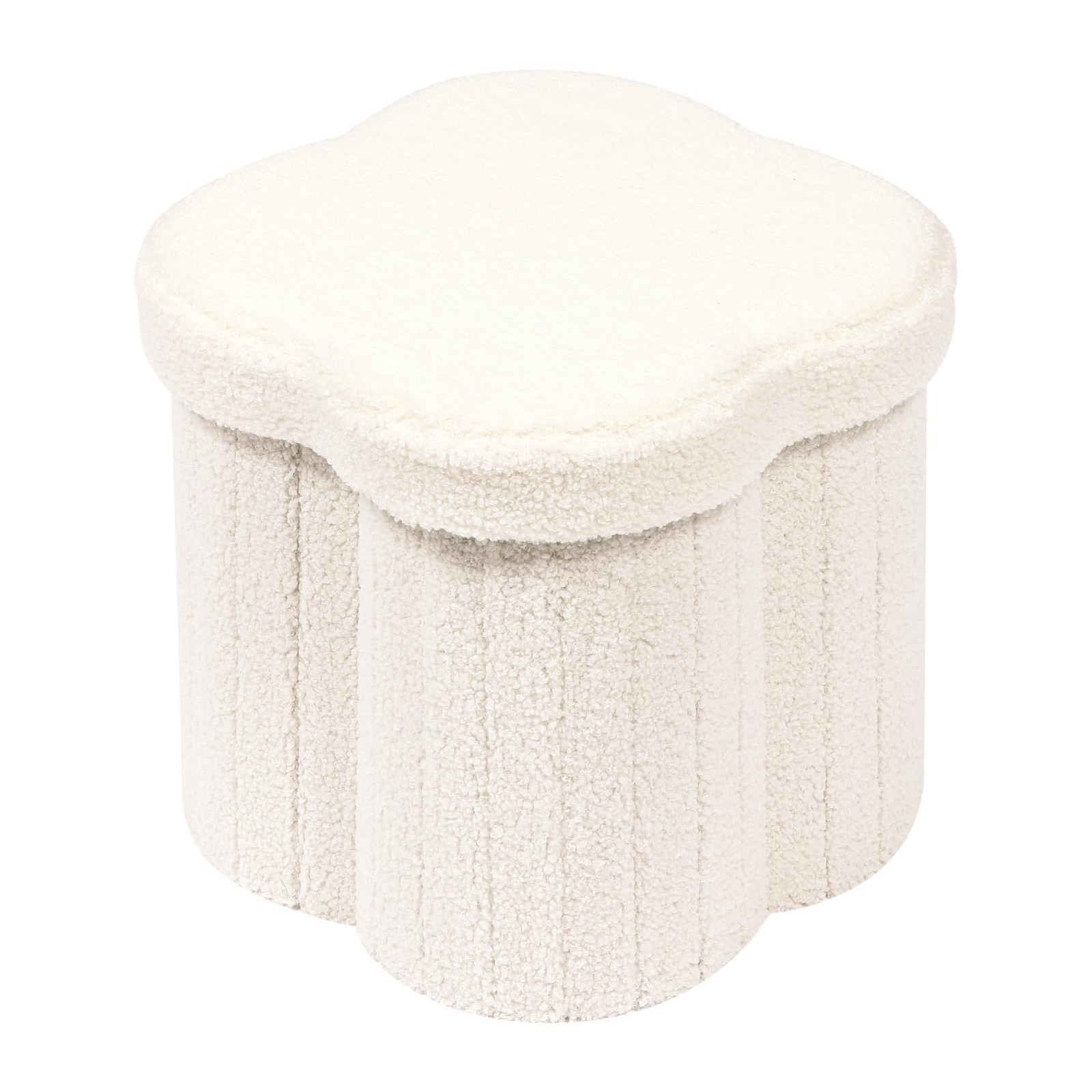 Storage Ottoman Cube, Flowers Shaped Ottomans with Storage Foot Stool Footres...