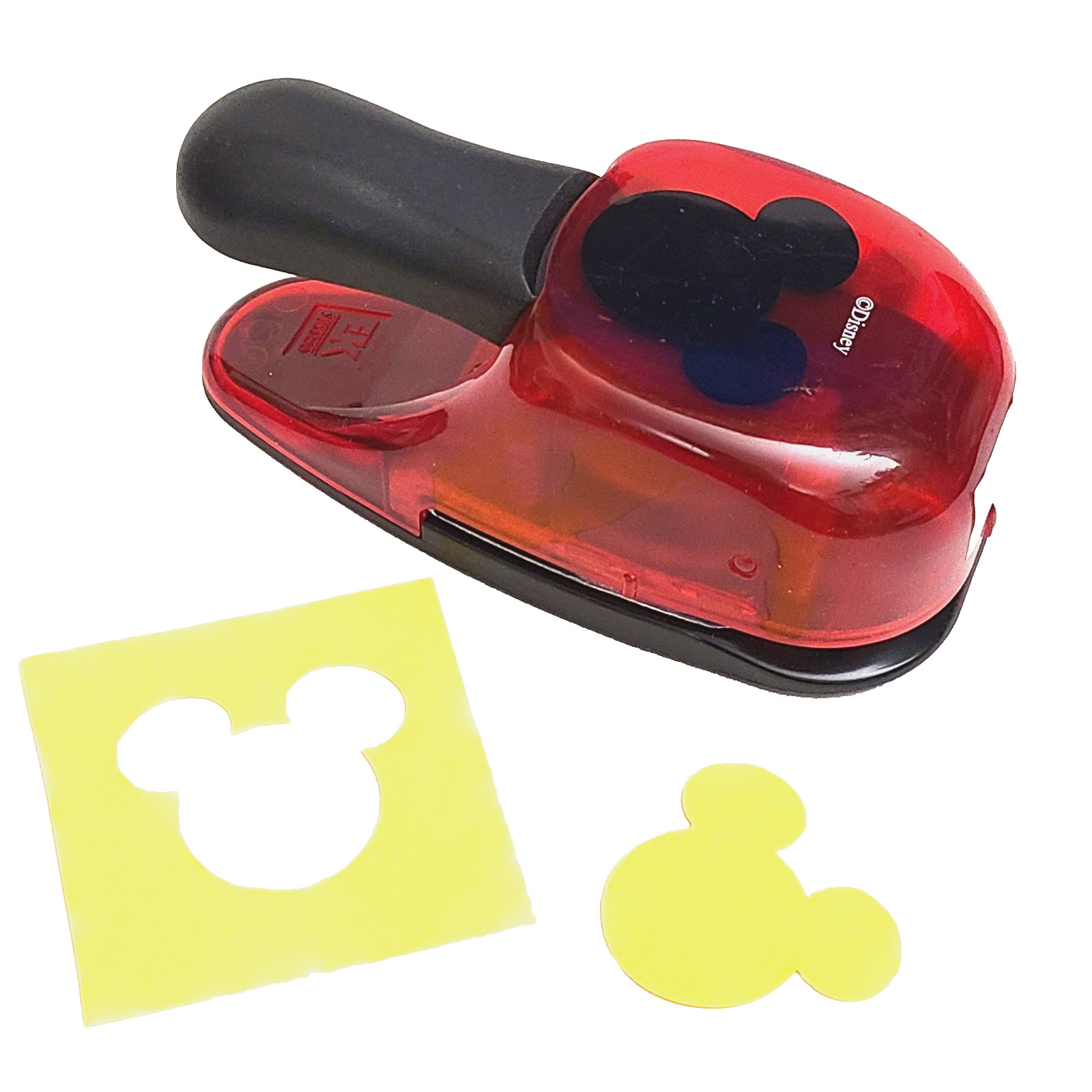 EK Success Paper Shapers Punch Disney Mickey Mouse Head Ears Red Black 1.5 1.75"